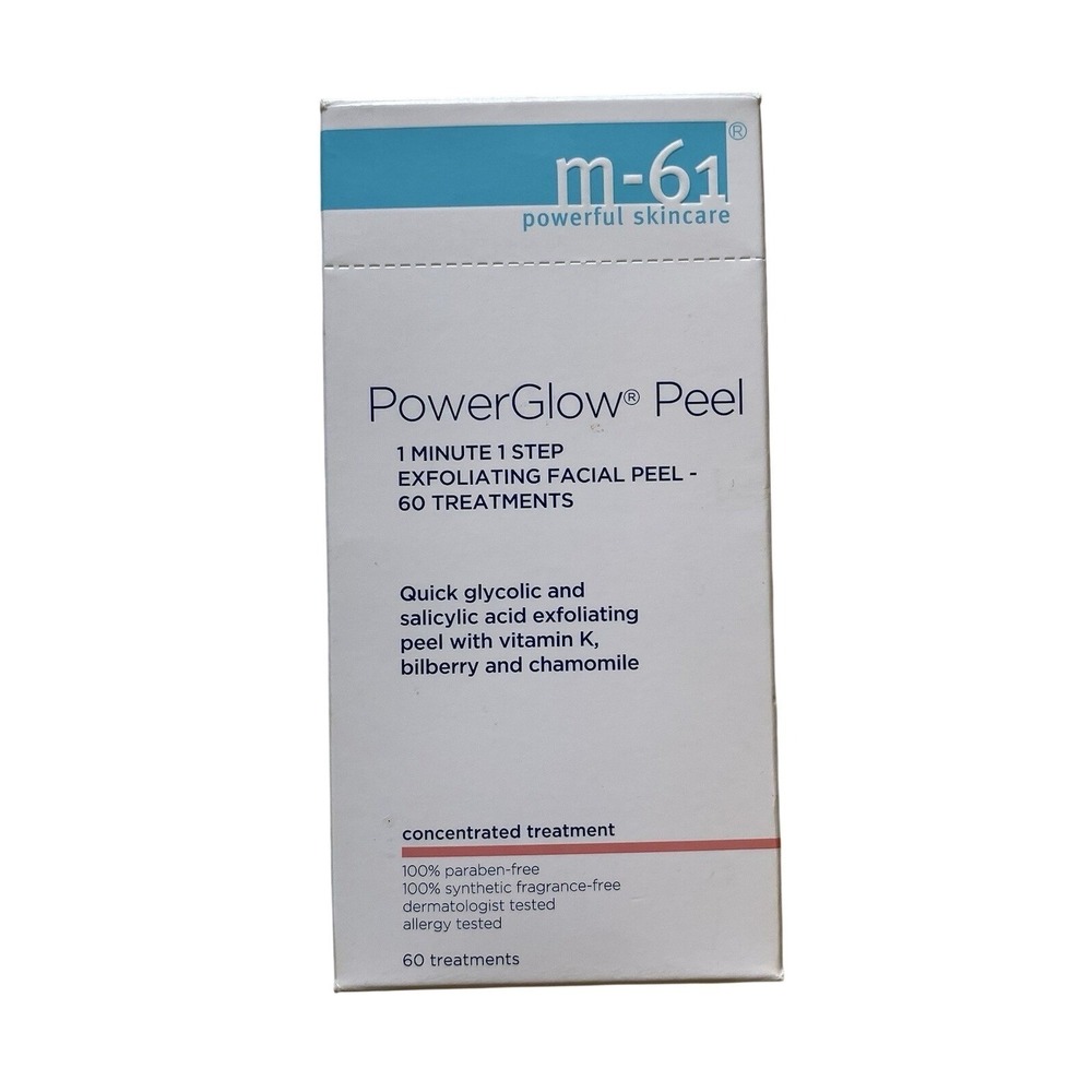 M-61 Powerful Skincare PowerGlow Peel Exfoliating Facial Peel 58 Treatments